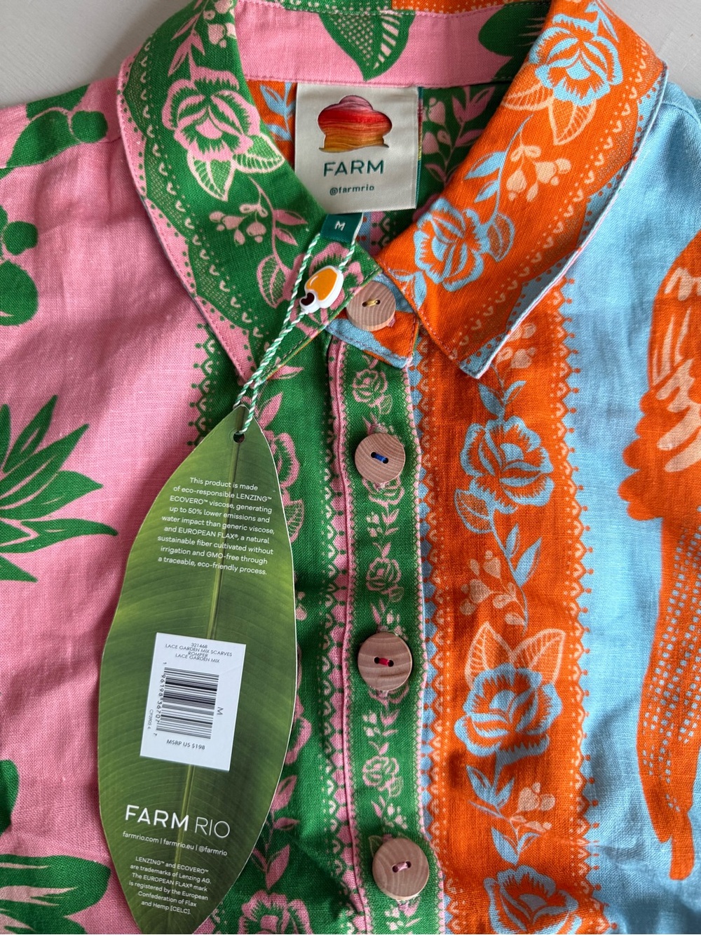 NEW FARM Rio Lace Garden Mix Scarves Romper SIZE medium - Picture 9 of 13